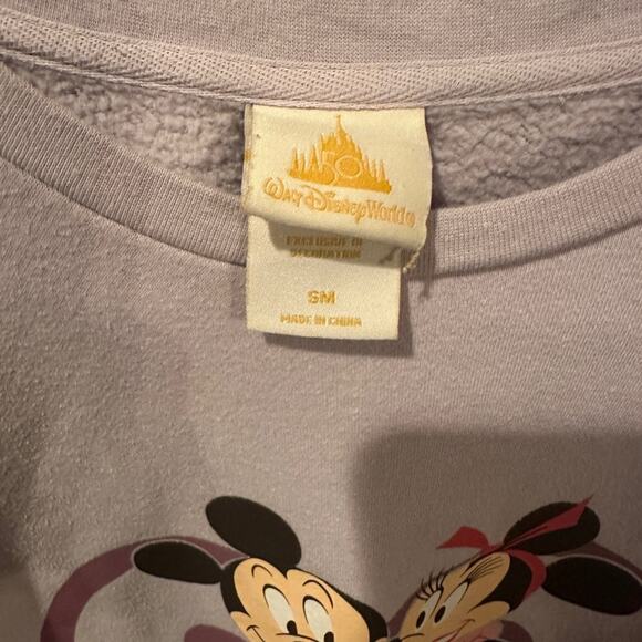 Disney Parks World Mickey & Minnie Mouse Tea Cups 50th Anniversary Crewneck S - Picture 2 of 2